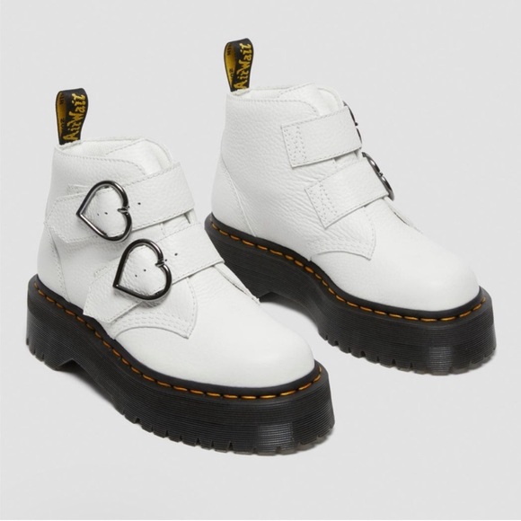 DEVON HEART LEATHER PLATFORM BOOTS - Picture 2 of 4